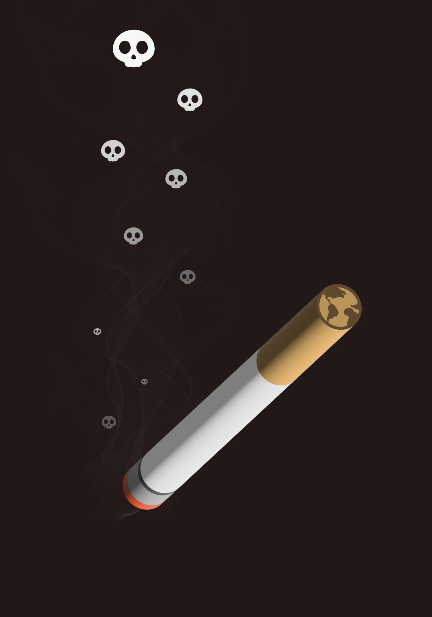 陳郭益言作品「生命的消逝」，入選土耳其無菸生活國際海報比賽