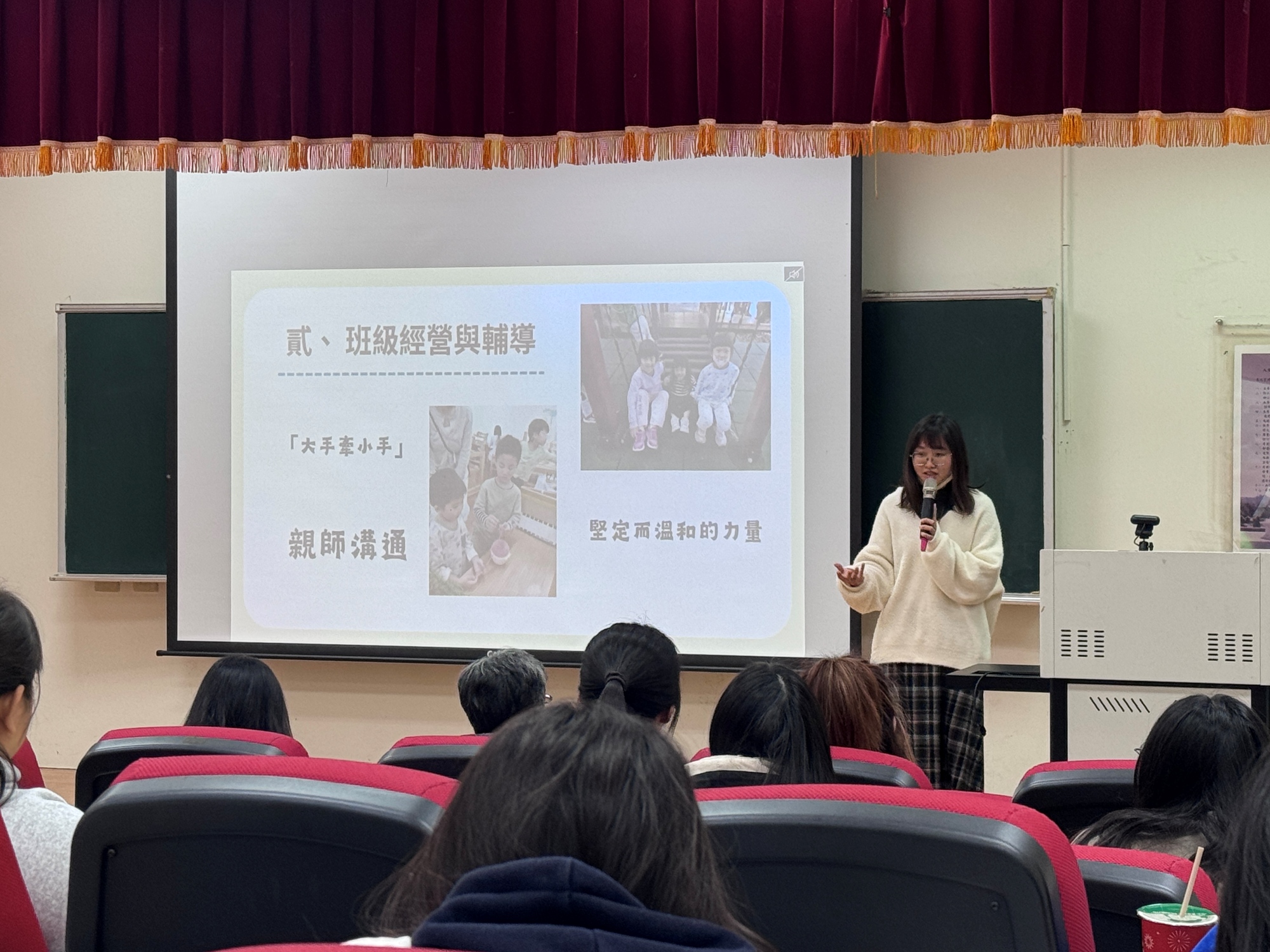 榮獲第二名的陳莉紗分享實習成果